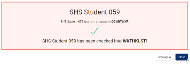 TAT confirmation screen.
