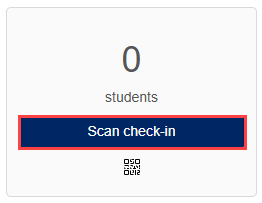 Check-in tile with the Scan check-in button highlighted