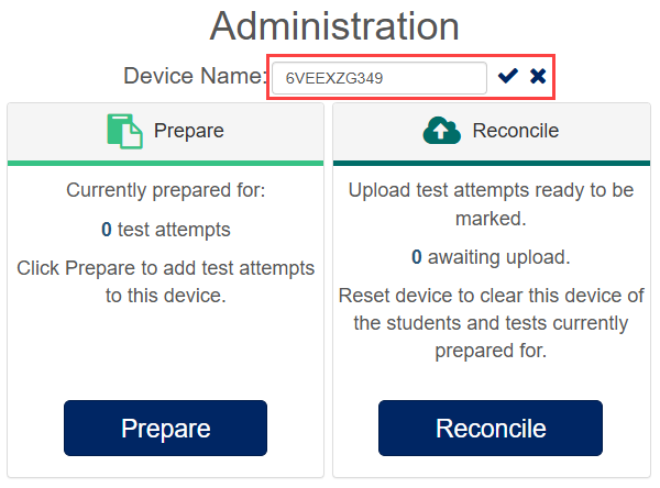Replay admin screen with the Device Name highlighted.